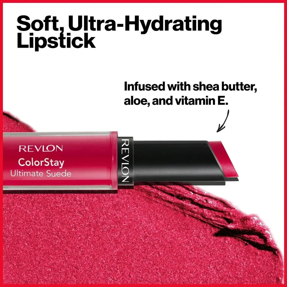 Revlon Colorstay Ultimate Suede Lipstick 095 Finale Red Opaque Discontinued Rare